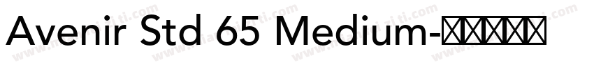Avenir Std 65 Medium字体转换